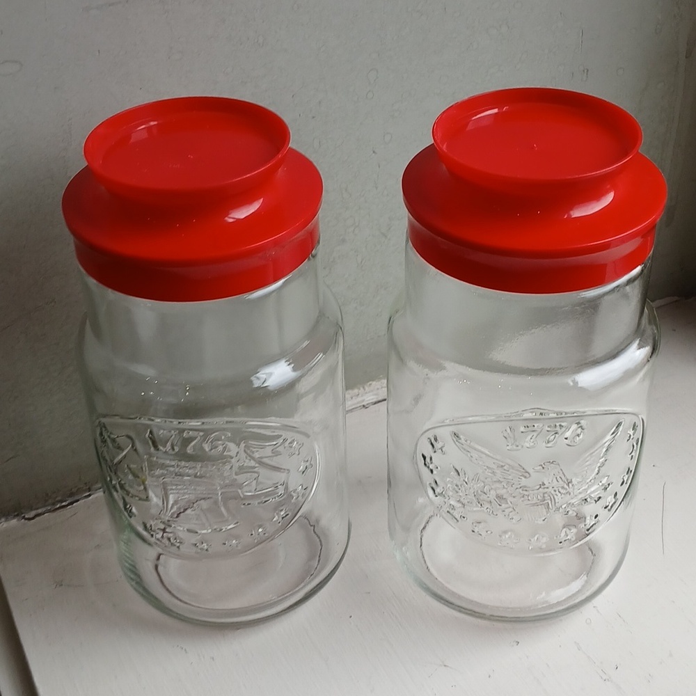 Vintage Anchor Hocking 1976 Bicentennial Maxwell House Coffee Glass Canisters - Picture 4 of 6